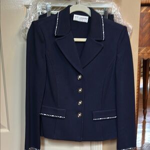 Navy Blue Women's Suit by St John